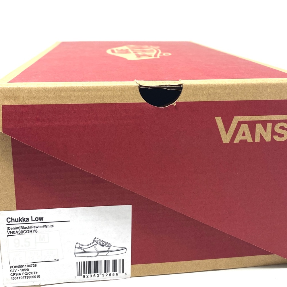 VANS Shoes Men's Size VN0A38CGRY8 Sneakers Chukka Low Denim Black Pewter White - Picture 8 of 8